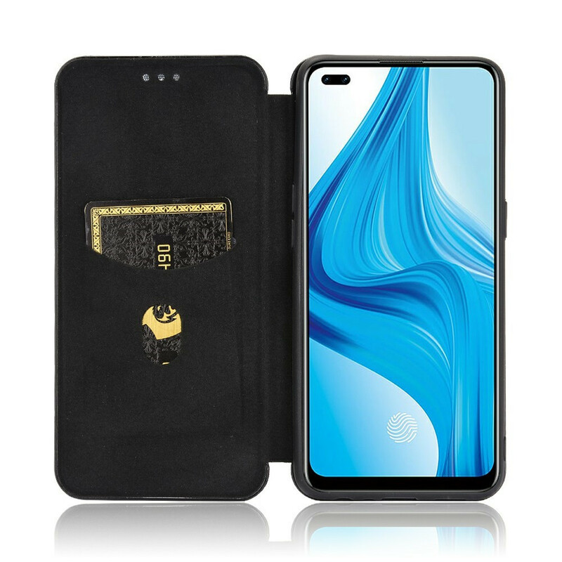 Flip Cover Realme 7 Pro Silicone Carbone Coloré