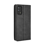 Flip Cover Realme 7 Pro Effet Cuir Vintage Stylisé