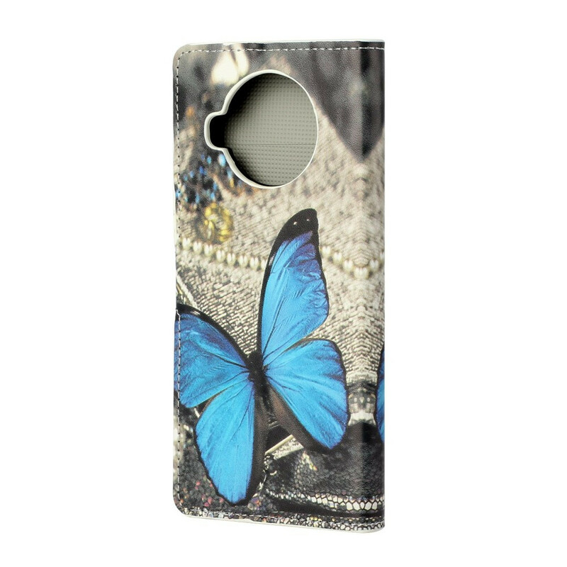 Housse Xiaomi Mi 10T Lite Papillon Bleu