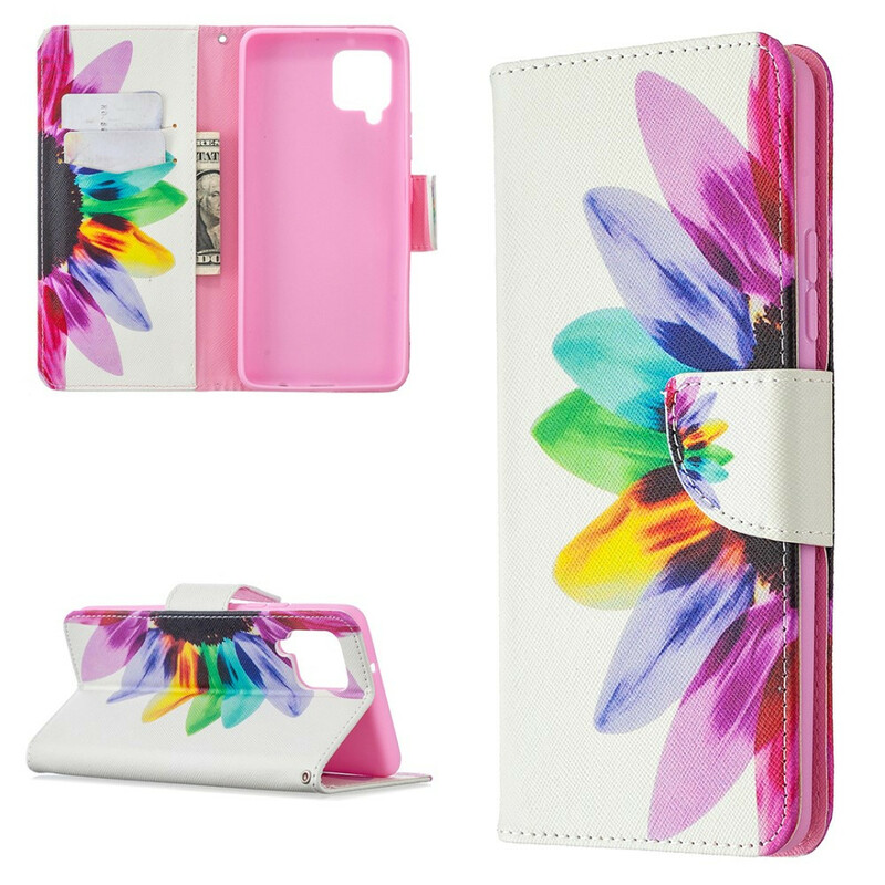 Housse Samsung Galaxy A42 5G Fleur Aquarelle