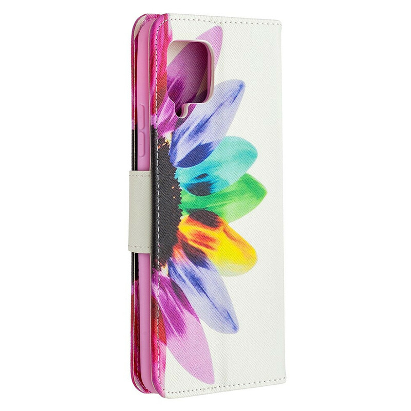 Housse Samsung Galaxy A42 5G Fleur Aquarelle