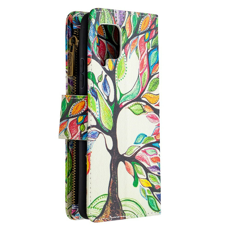 Housse Samsung Galaxy A42 5G Poche Zippée Arbre