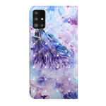 Housse Samsung Galaxy A51 5G Loup Aquarelle