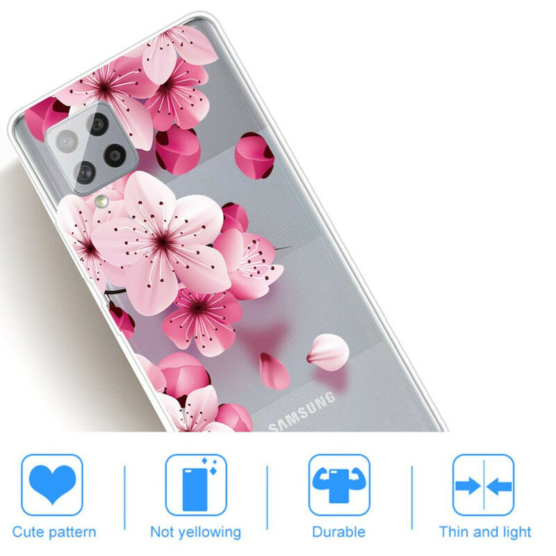 Coque Samsung Galaxy A42 5G Petites Fleurs Roses