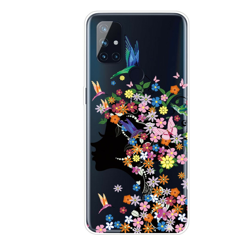 Coque OnePlus Nord N10 Jolie Tête Fleurie