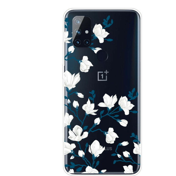 Coque OnePlus Nord N10 Fleurs Blanches