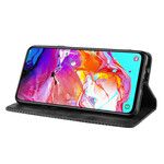 Flip Cover Samsung Galaxy A20s Effet Cuir Vintage Stylisé