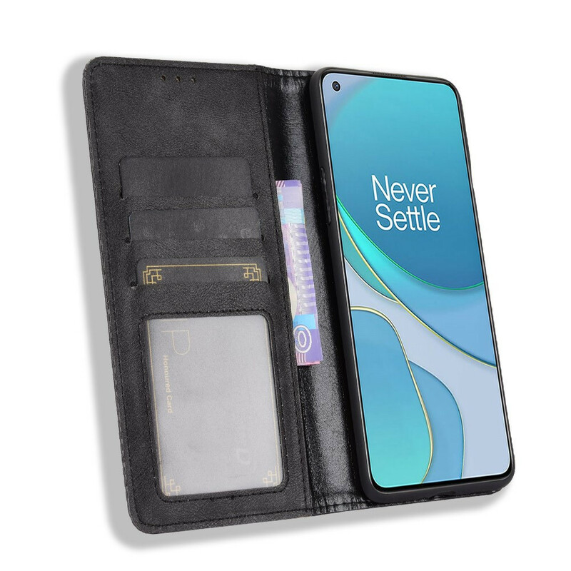 Flip Cover OnePlus 8T Effet Cuir Vintage Stylise