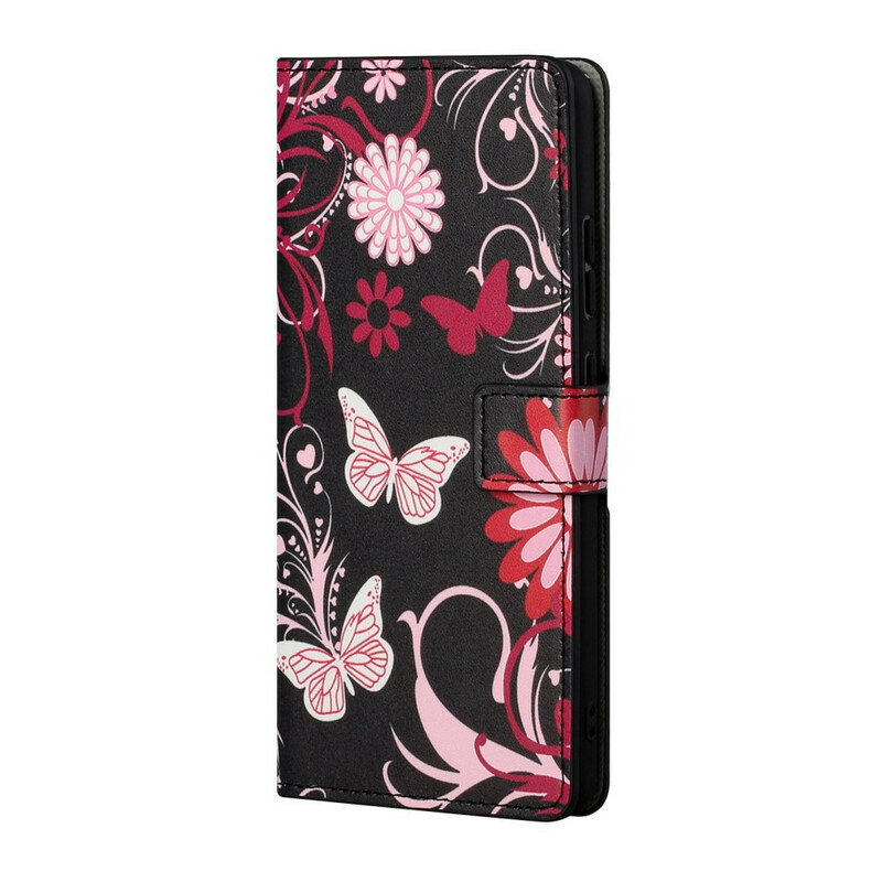 Housse Huawei P Smart 2021 Papillons et Fleurs