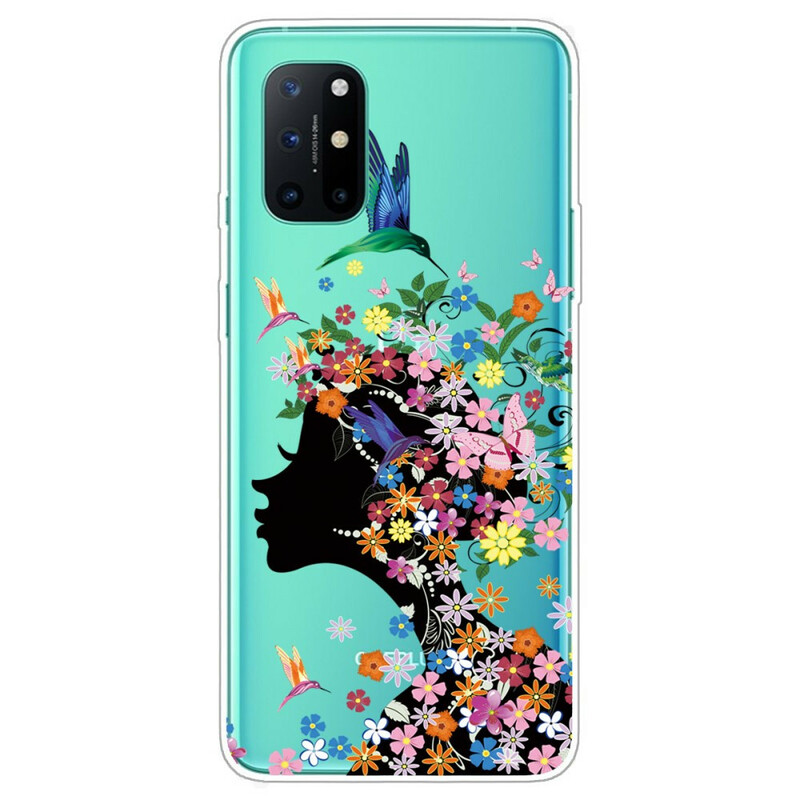 Coque OnePlus 8T Jolie Tête Fleurie