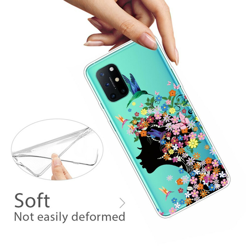 Coque OnePlus 8T Jolie Tête Fleurie