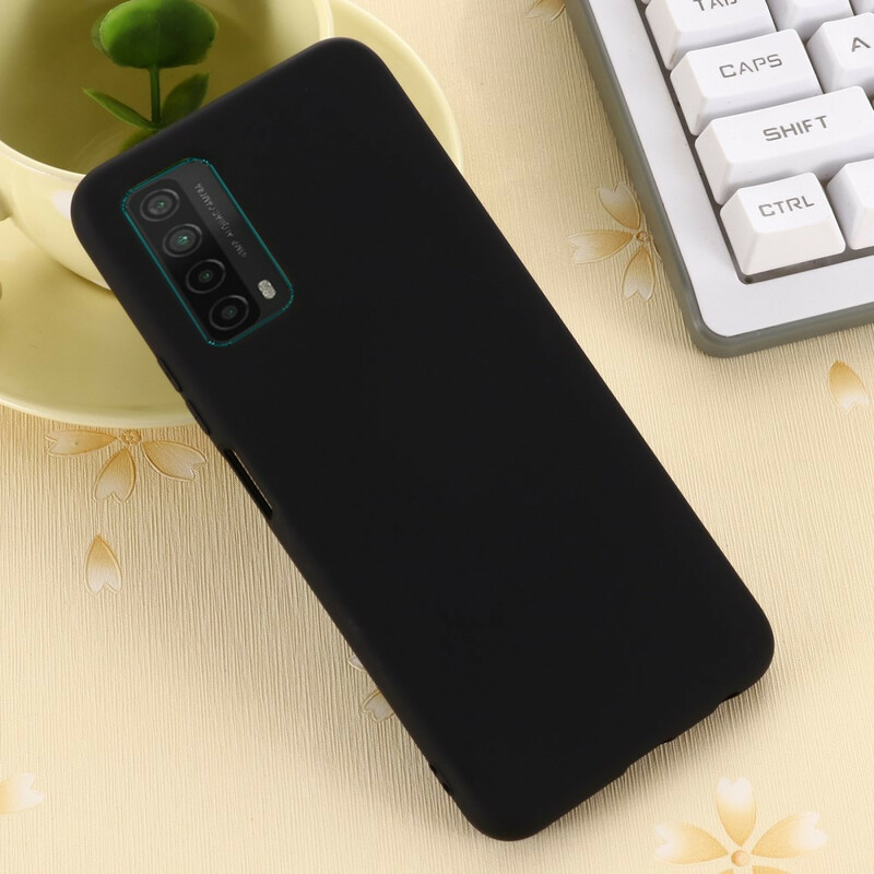 Coque Huawei P smart 2021 Silicone Liquide Avec Lanière