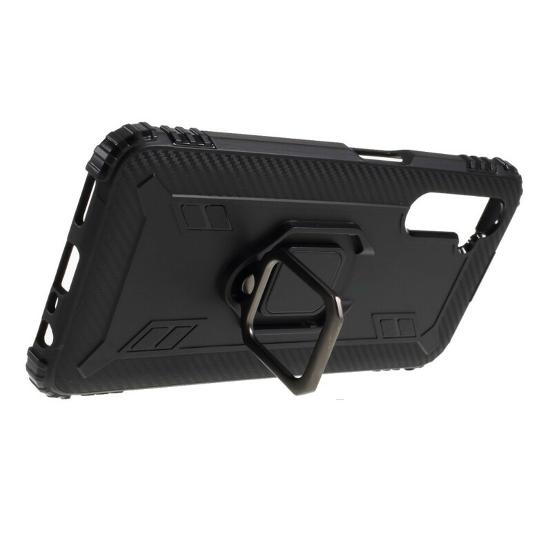 Coque Realme 6 Ring et Fibre Carbone