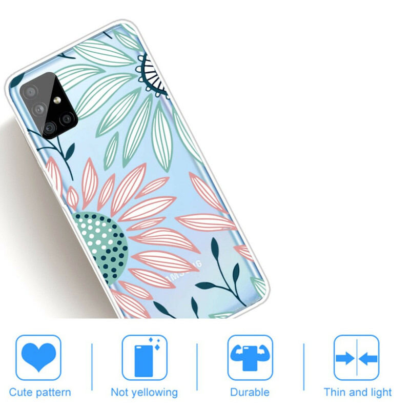 Coque Samsung Galaxy A51 Transparente Une Fleur