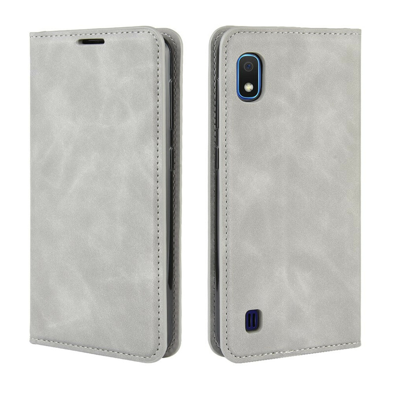 Flip Cover Samsung Galaxy A10 Effet Cuir Vintage Stylisé