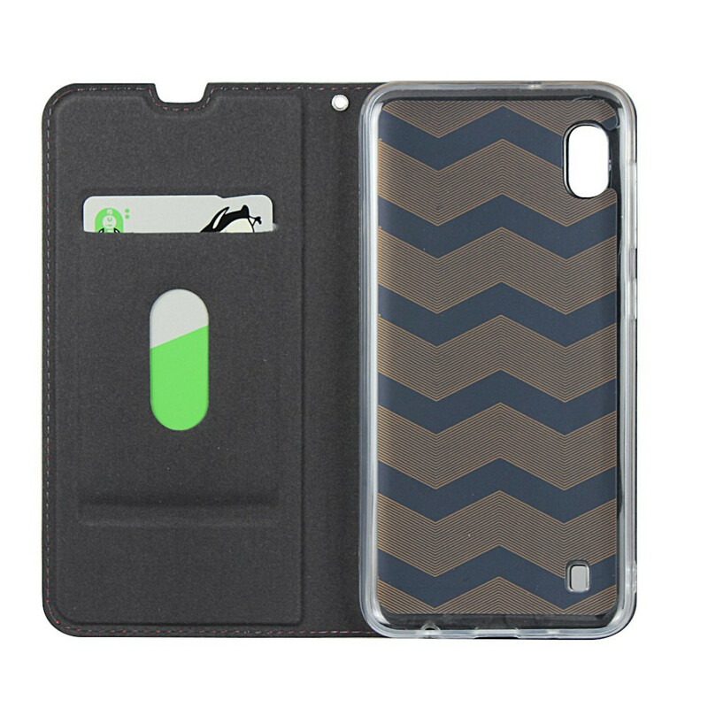 Flip Cover Samsung Galaxy A10 Simili Cuir Classe à Lanière