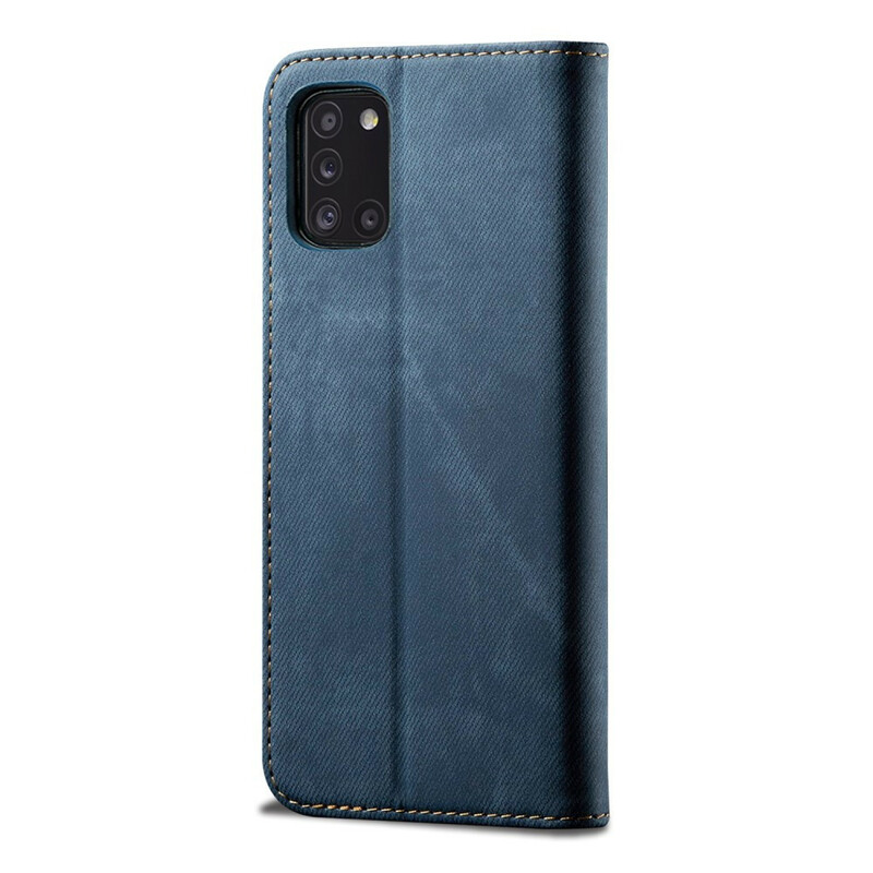 Flip Cover Samsung Galaxy A10 Tissu Jeans