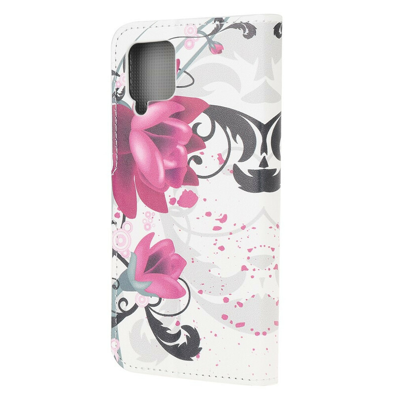 Housse Samsung Galaxy A12 Tropical Flowers