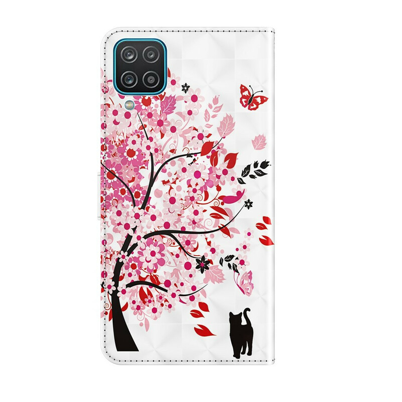 Housse Samsung Galaxy A12 Arbre Rose