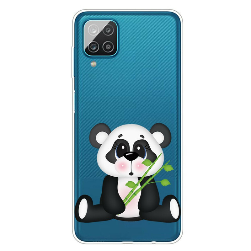 Coque Samsung Galaxy A12 Transparente Panda Triste