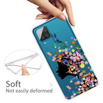 Coque Samsung Galaxy A12 Jolie Tête Fleurie