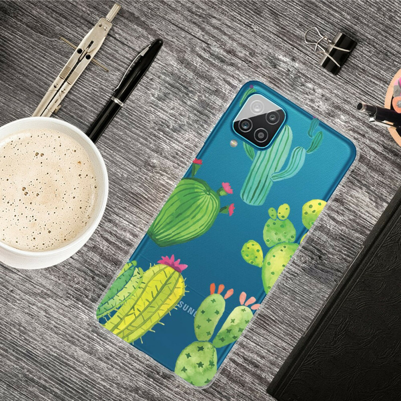 Coque Samsung Galaxy A12 Cactus Aquarelle