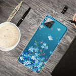 Coque Samsung Galaxy A12 Fleurs Bleues