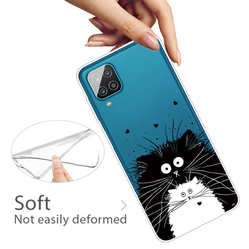 Coque Samsung Galaxy A12 Regarde les Chats