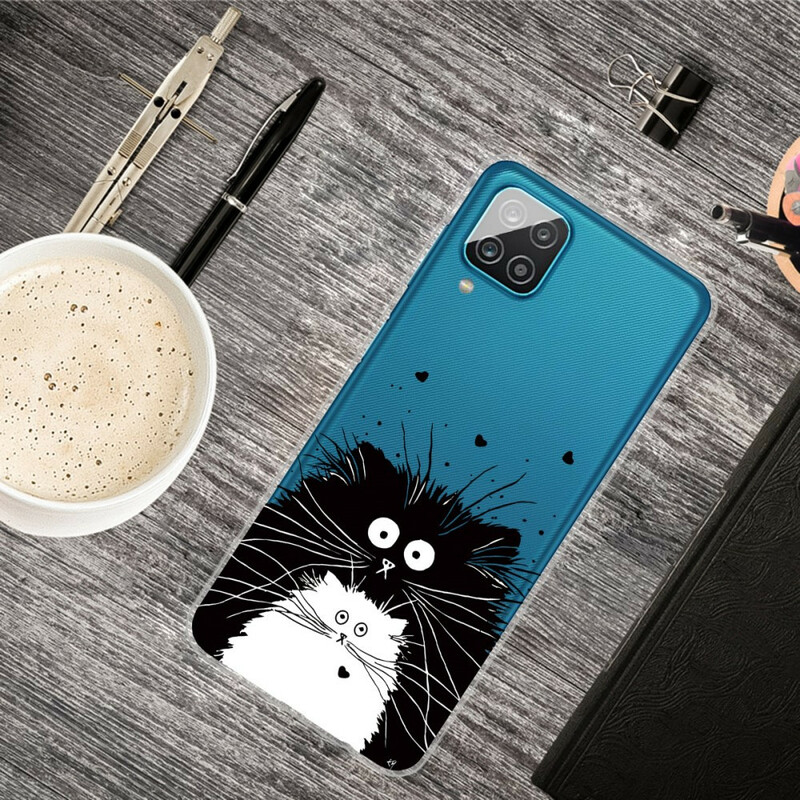 Coque Samsung Galaxy A12 Regarde les Chats