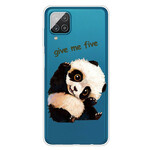 Coque Samsung Galaxy A12 Transparente Panda Give Me Five