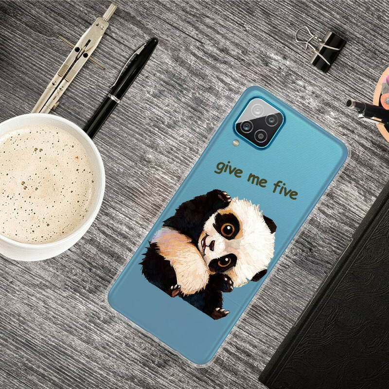 Coque Samsung Galaxy A12 Transparente Panda Give Me Five