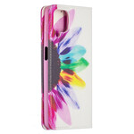 Flip Cover Samsung Galaxy A12 Fleur Aquarelle