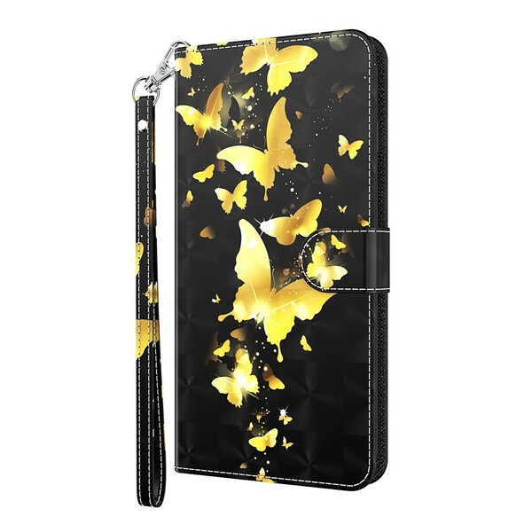 Housse Samsung Galaxy S21 5G Papillons Jaunes