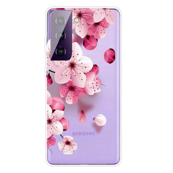 Coque Samsung Galaxy S21 5G Petites Fleurs Roses