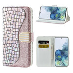 Housse Samsung Galaxy S21 Plus 5G Croco Diamants