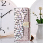 Housse Samsung Galaxy S21 Plus 5G Croco Diamants