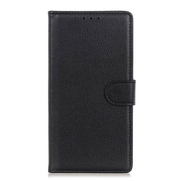 Housse Samsung Galaxy S21 5G Simili Cuir Litchi Traditionnel