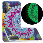 Coque Samsung Galaxy S21 5G Mandala Coloré Fluorescente