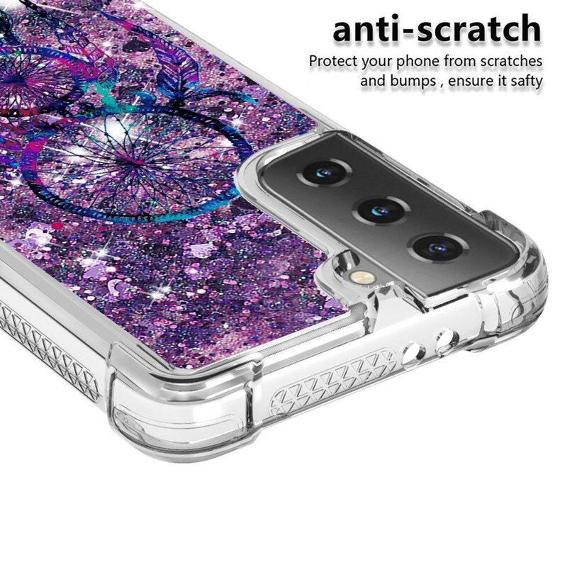 Coque Samsung Galaxy S21 Plus 5G Attrape Rêves Paillettes