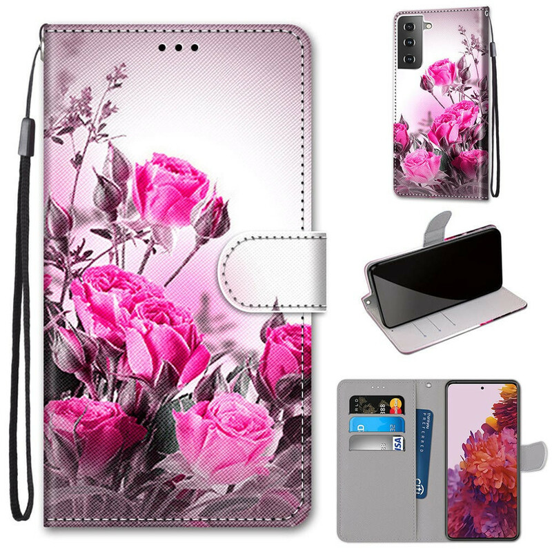 Housse Samsung Galaxy S21 5G Fleurs Magiques