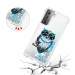 Coque Samsung Galaxy S21 5G Miss Hibou Paillettes