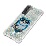 Coque Samsung Galaxy S21 5G Miss Hibou Paillettes