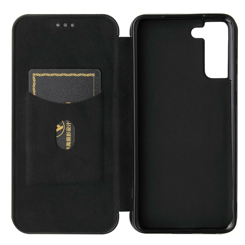 Flip Cover Samsung Galaxy S21 5G Fibre Carbone