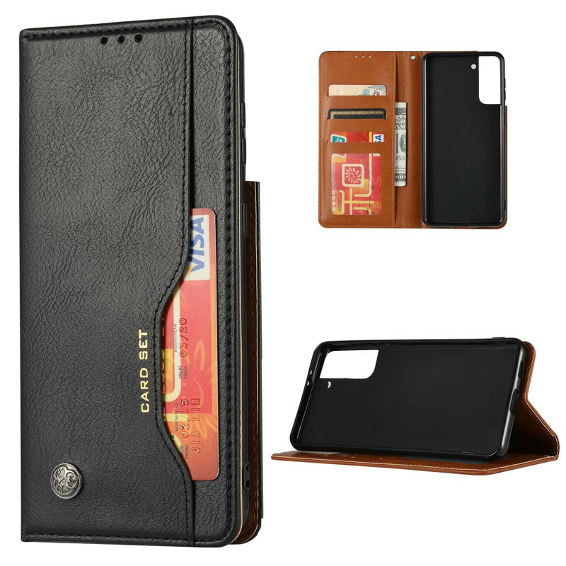 Flip Cover Samsung Galaxy S21 5G Simili Cuir Porte-Cartes